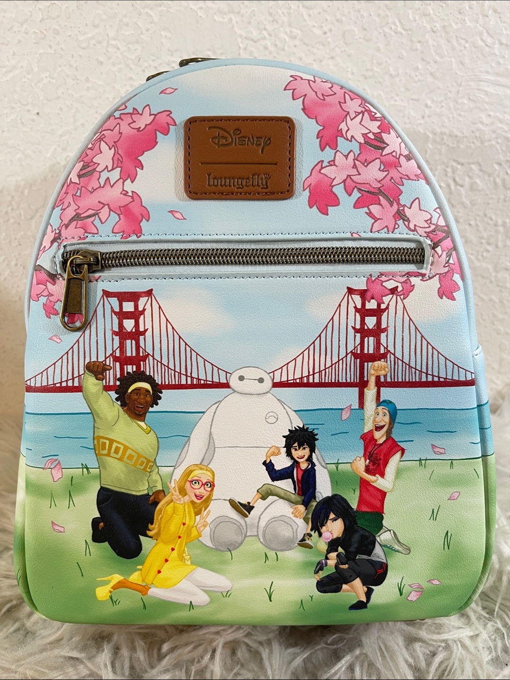 DISNEY LOUNGEFLY Big Hero 6 Group View Mini Backpack Spacious NEW - Picture 3 of 10